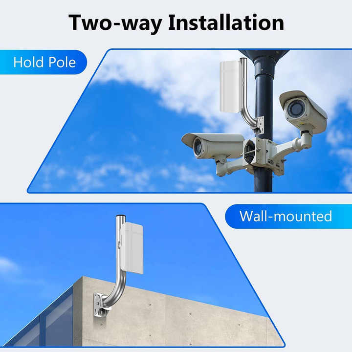 DYMACHINE Supports de poteau de montage d'antenne TV en acier inoxydable