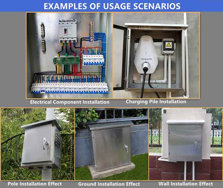 Armoire de projet de boîte de boîtier étanche électrique extérieure en acier inoxydable