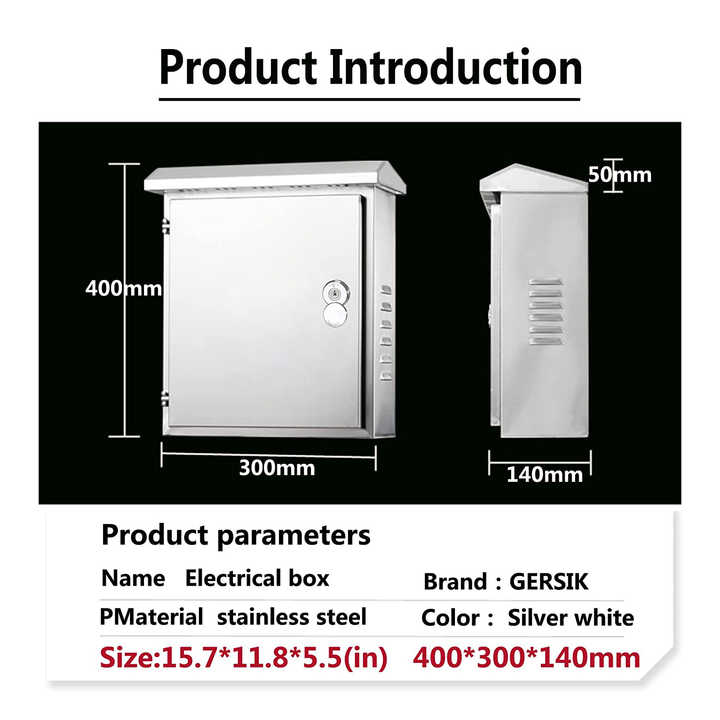 Armoire de projet de boîte de boîtier étanche électrique extérieure en acier inoxydable